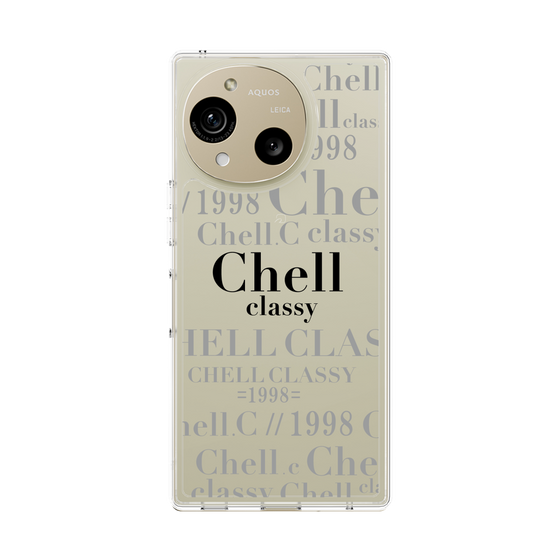 スリムプロテクションケース［ Chell classy - Logotype ］