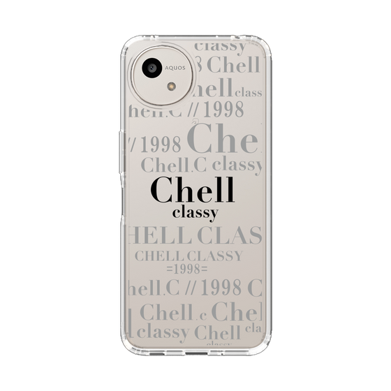 スリムプロテクションケース［ Chell classy - Logotype ］