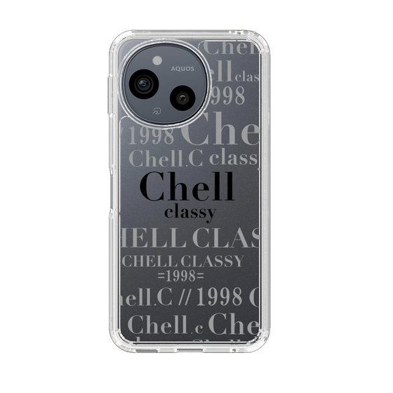 スリムプロテクションケース［ Chell classy - Logotype ］