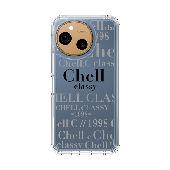 スリムプロテクションケース［ Chell classy - Logotype ］