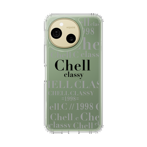 スリムプロテクションケース［ Chell classy - Logotype ］