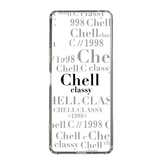 スリムプロテクションケース［ Chell classy - Logotype ］
