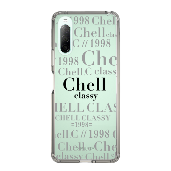 スリムプロテクションケース［ Chell classy - Logotype ］