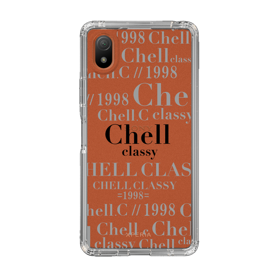 スリムプロテクションケース［ Chell classy - Logotype ］