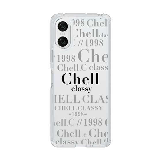 スリムプロテクションケース［ Chell classy - Logotype ］