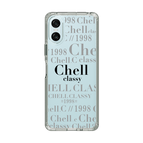 スリムプロテクションケース［ Chell classy - Logotype ］