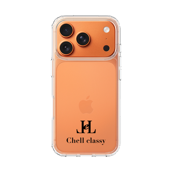 スリムプロテクションケース［ Chell classy - Simple Logo ］