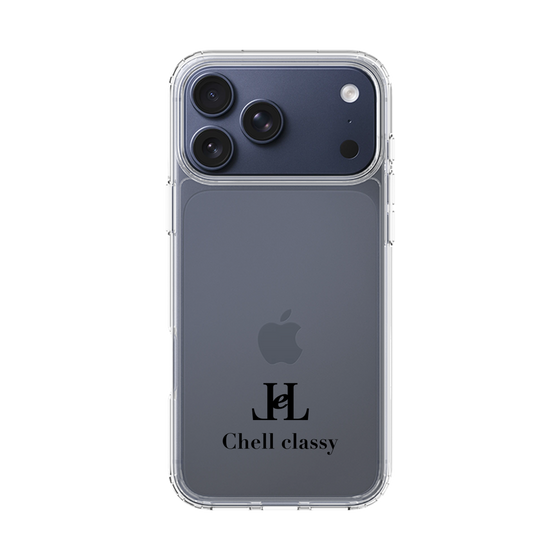 スリムプロテクションケース［ Chell classy - Simple Logo ］
