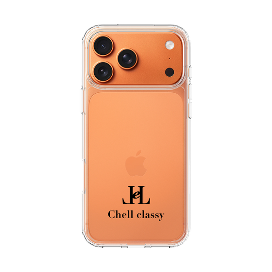 スリムプロテクションケース［ Chell classy - Simple Logo ］