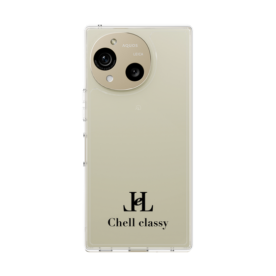 スリムプロテクションケース［ Chell classy - Simple Logo ］