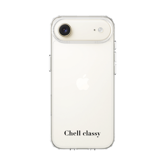 スリムプロテクションケース［ Chell classy - Simple Logotype ］