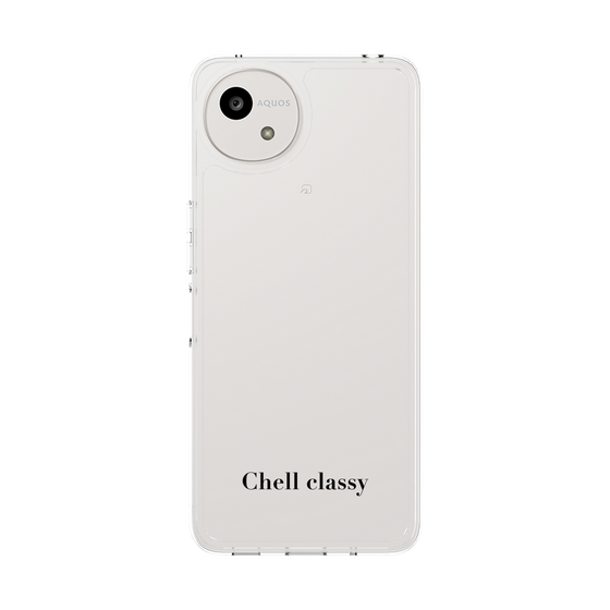 スリムプロテクションケース［ Chell classy - Simple Logotype ］