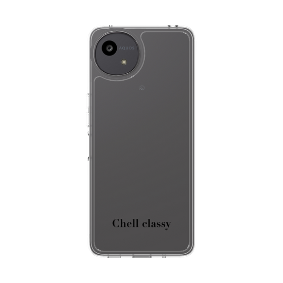 スリムプロテクションケース［ Chell classy - Simple Logotype ］