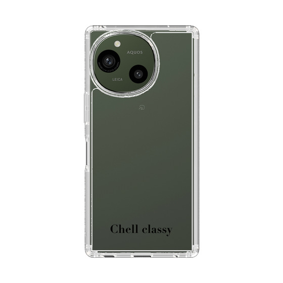 スリムプロテクションケース［ Chell classy - Simple Logotype ］