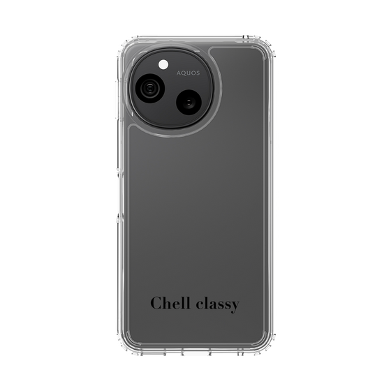 スリムプロテクションケース［ Chell classy - Simple Logotype ］