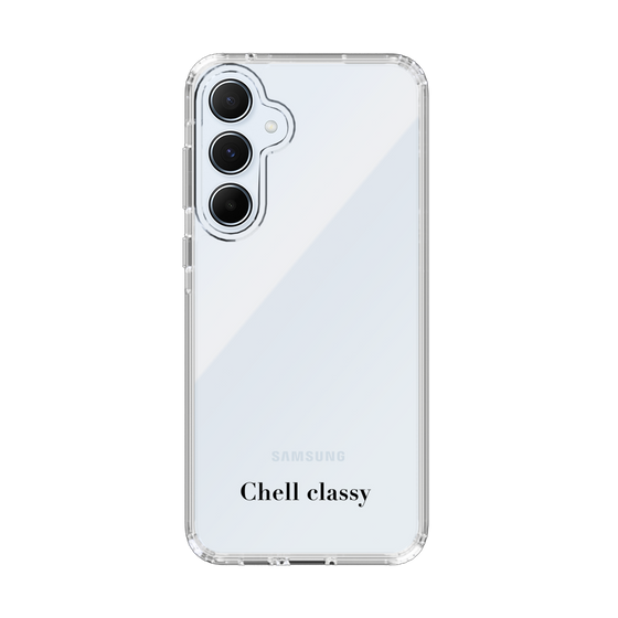 スリムプロテクションケース［ Chell classy - Simple Logotype ］