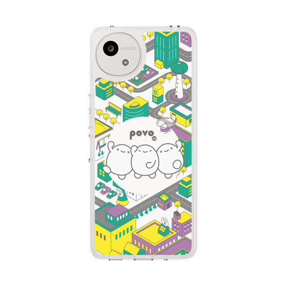 スリムプロテクションケース［ povo - まち ］