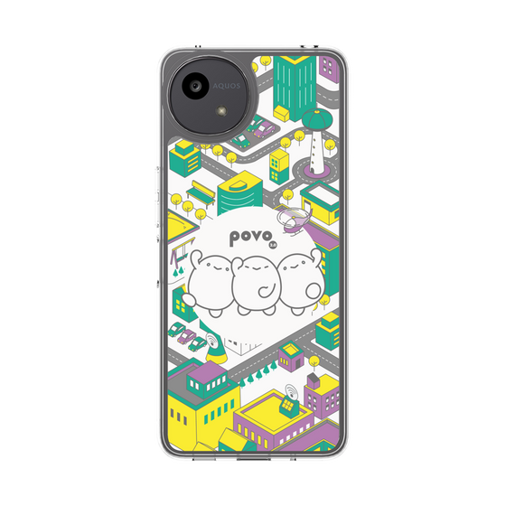 スリムプロテクションケース［ povo - まち ］