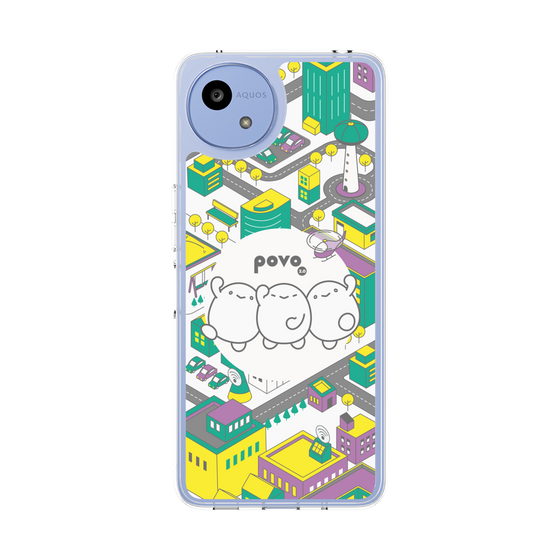 スリムプロテクションケース［ povo - まち ］