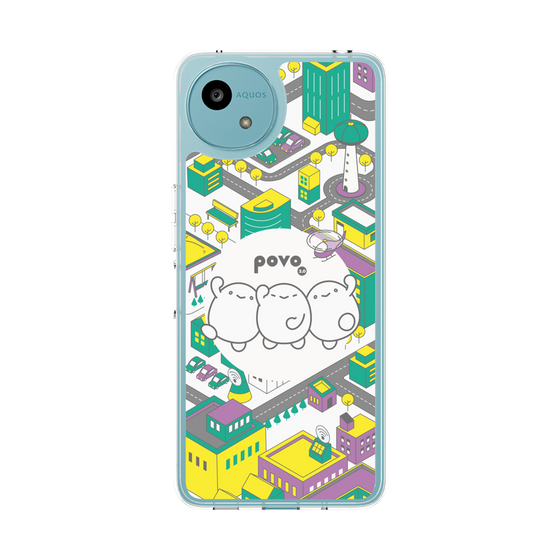スリムプロテクションケース［ povo - まち ］