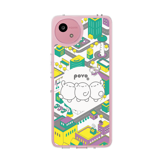 スリムプロテクションケース［ povo - まち ］