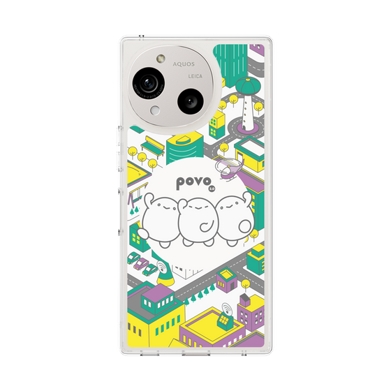 スリムプロテクションケース［ povo - まち ］