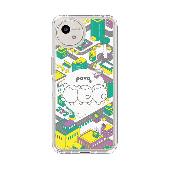 スリムプロテクションケース［ povo - まち ］