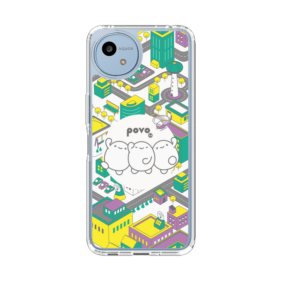 スリムプロテクションケース［ povo - まち ］