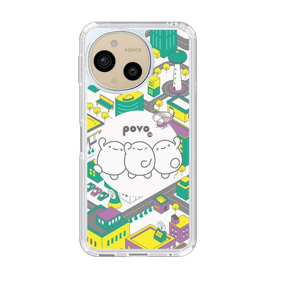 スリムプロテクションケース［ povo - まち ］