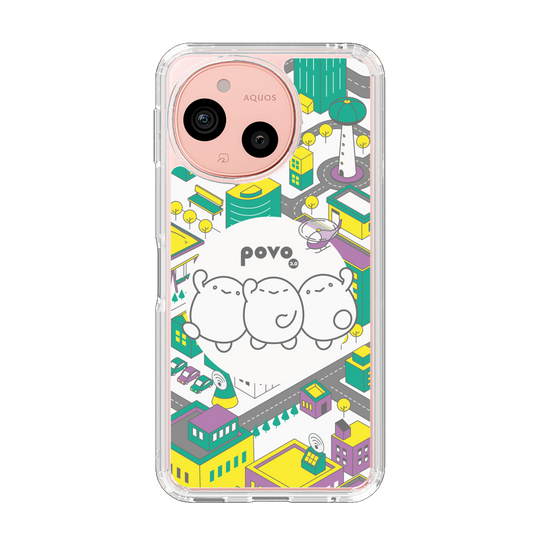 スリムプロテクションケース［ povo - まち ］