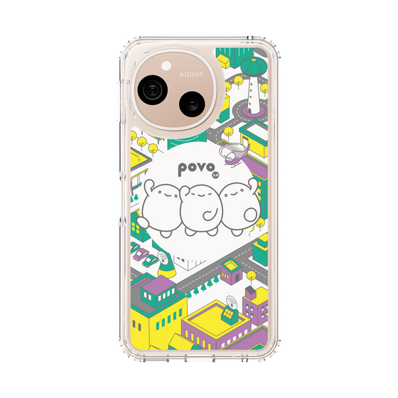 スリムプロテクションケース［ povo - まち ］