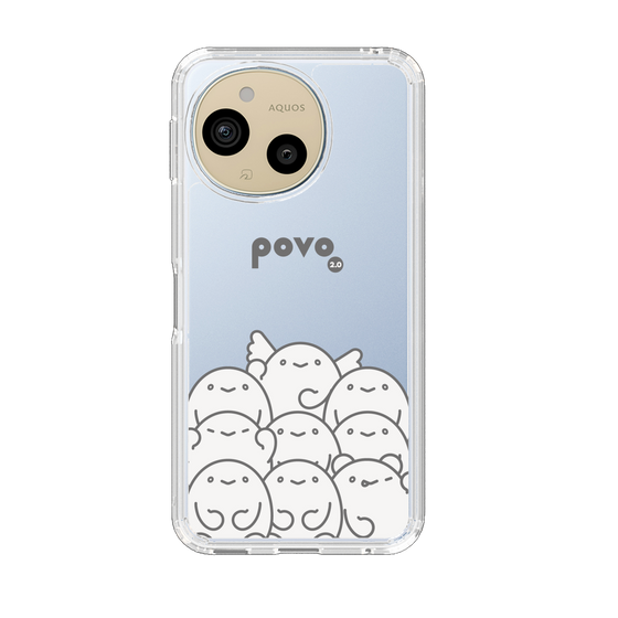 スリムプロテクションケース［ povo - キャラクターズ ］