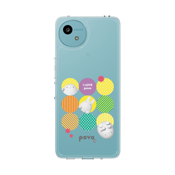 スリムプロテクションケース［ povo - love ］
