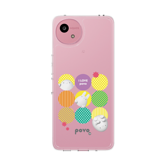 スリムプロテクションケース［ povo - love ］