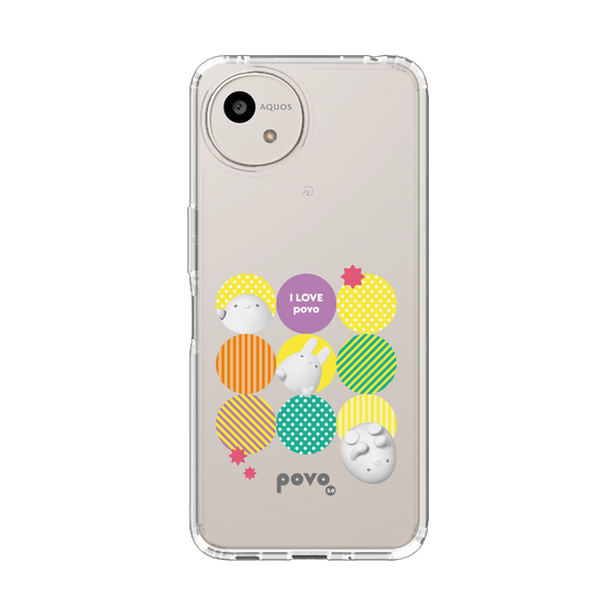 スリムプロテクションケース［ povo - love ］