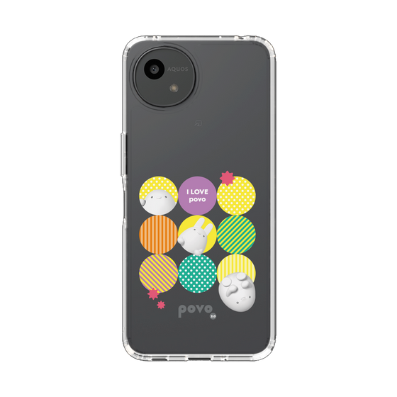 スリムプロテクションケース［ povo - love ］