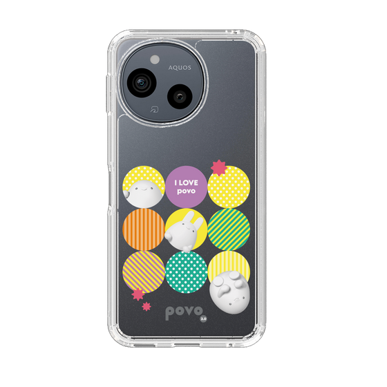 スリムプロテクションケース［ povo - love ］