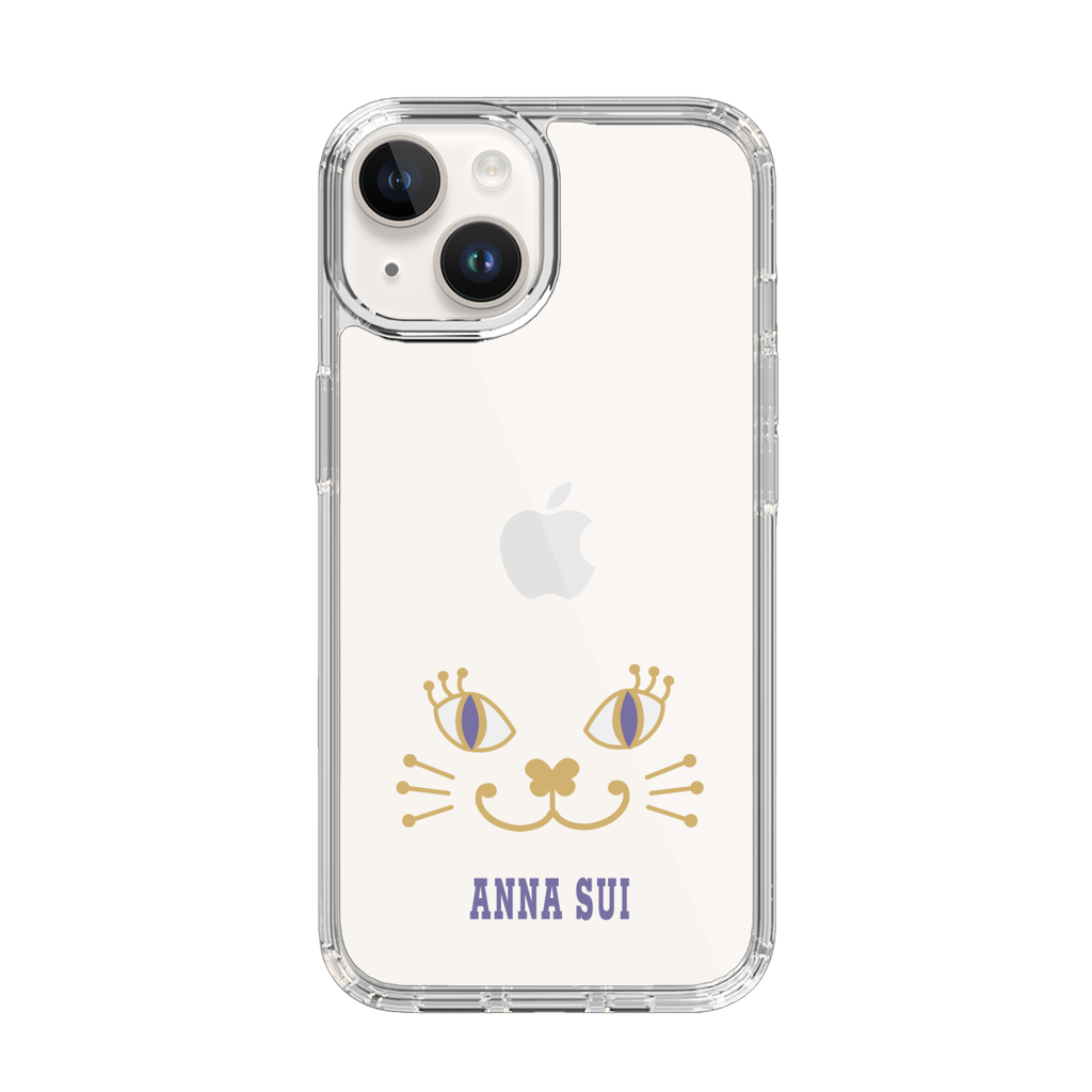 スリムプロテクションケース for Apple iPhone 14［ ANNA SUI - フェイス - クリア ］