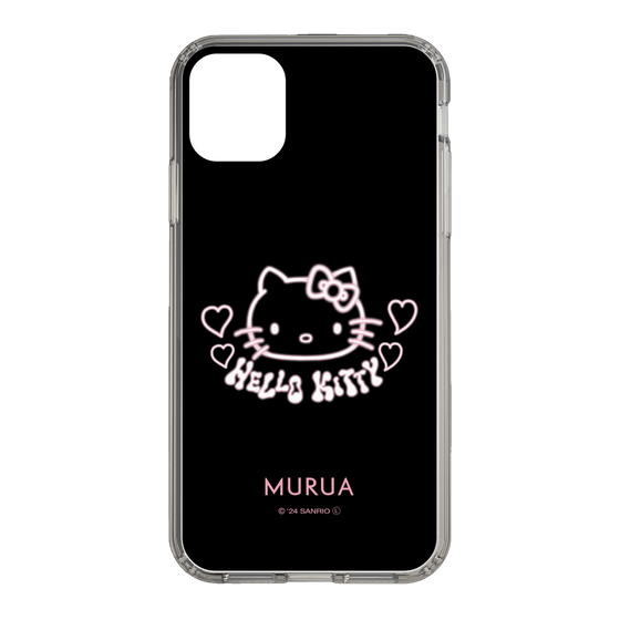 スリムプロテクションケース［ ハローキティ50周年×MURUA - ネオン - ブラック ］