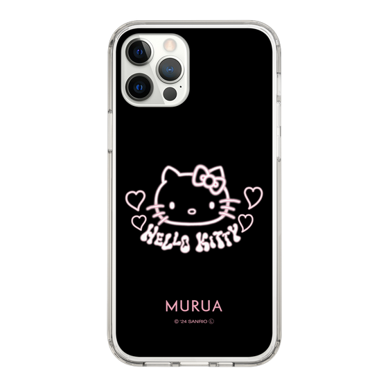 スリムプロテクションケース［ ハローキティ50周年×MURUA - ネオン - ブラック ］