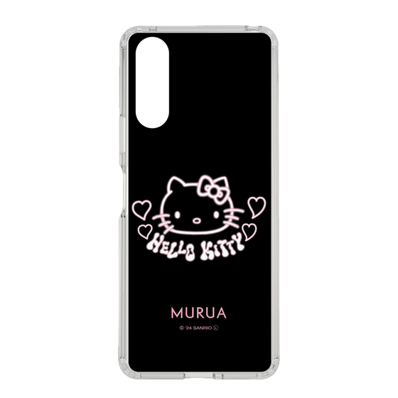 スリムプロテクションケース［ ハローキティ50周年×MURUA - ネオン - ブラック ］