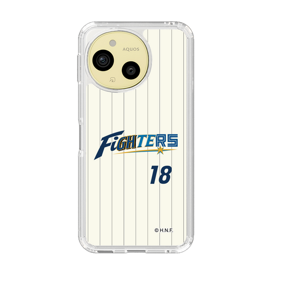 スリムプロテクションケース［ 北海道日本ハムファイターズ - 50周年限定ユニフォーム#18 YAMASAKI - 表 ］