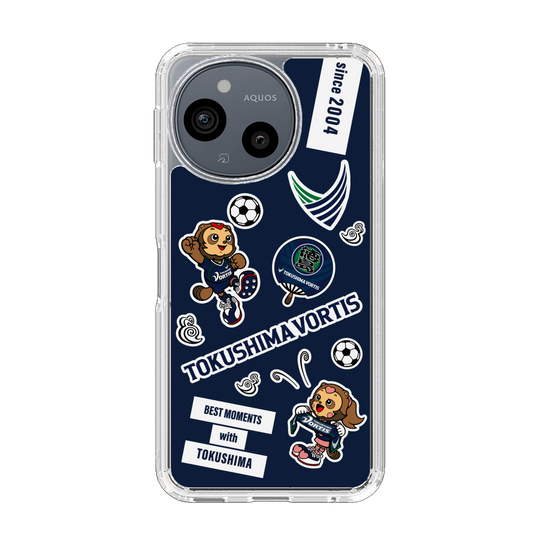 スリムプロテクションケース［ 徳島ヴォルティス - ステッカー - VORTIS INDIGO BLUE ］