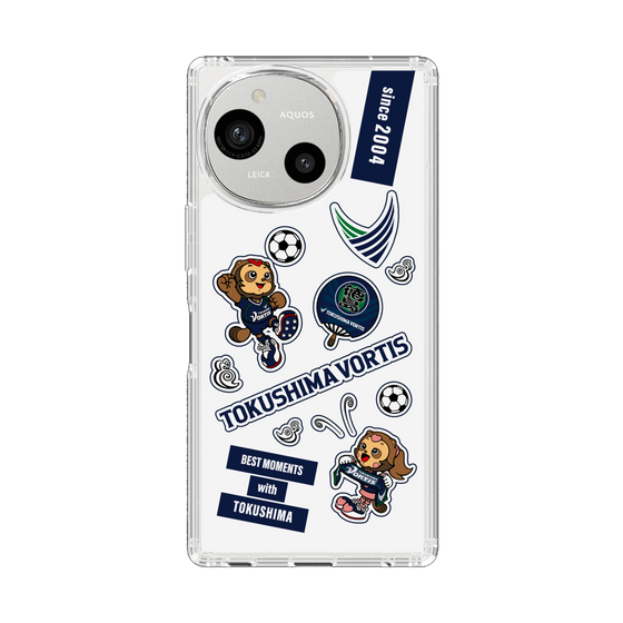 スリムプロテクションケース［ 徳島ヴォルティス - ステッカー - WHITE ］