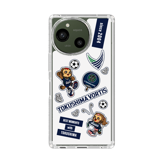 スリムプロテクションケース［ 徳島ヴォルティス - ステッカー - WHITE ］