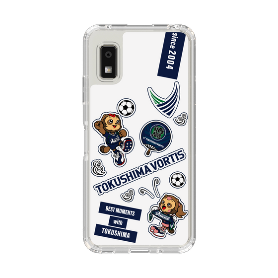 スリムプロテクションケース［ 徳島ヴォルティス - ステッカー - WHITE ］