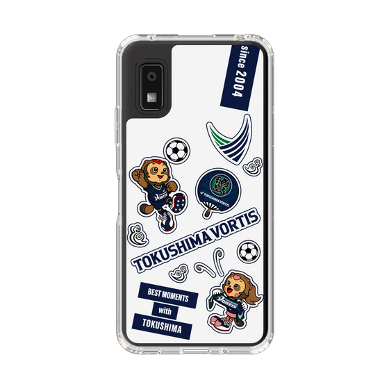 スリムプロテクションケース［ 徳島ヴォルティス - ステッカー - WHITE ］