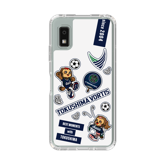 スリムプロテクションケース［ 徳島ヴォルティス - ステッカー - WHITE ］