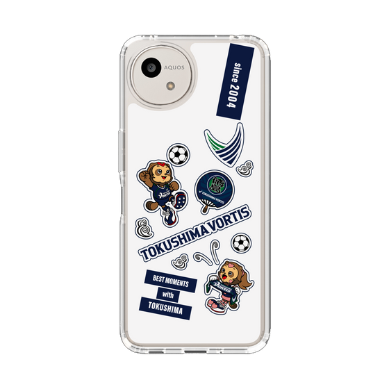 スリムプロテクションケース［ 徳島ヴォルティス - ステッカー - WHITE ］