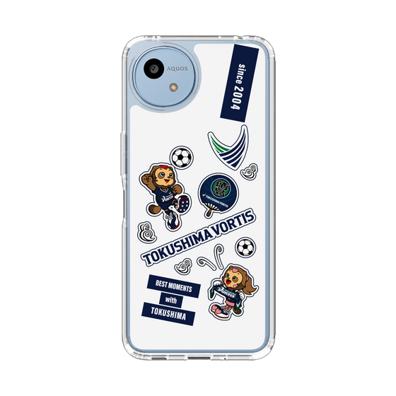 スリムプロテクションケース［ 徳島ヴォルティス - ステッカー - WHITE ］